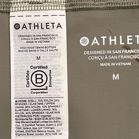 ATHLETA SWIM SET (M) HIGH WAIST BOTTOM & PALM CONSCIOUS BIKINI TOP (A-C Cups) - Picture 10 of 11